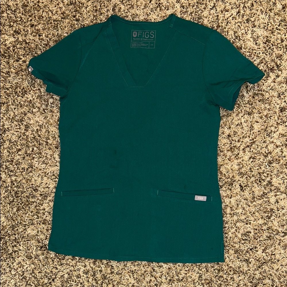 Figs Hunter Green Casma XXS